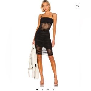 H:ours Black Agnor Midi dress